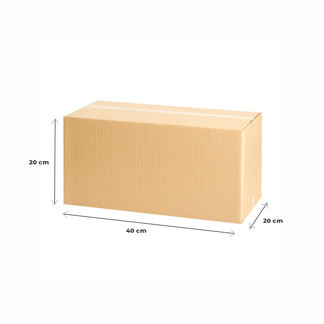 CAJA CARTON CORRUGADO 40*20*20CM (80GRS) *UNID
