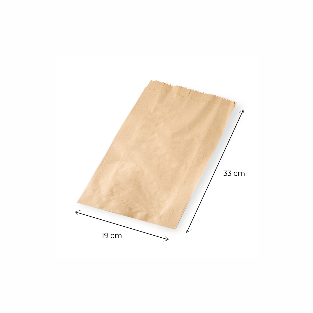 BOLSAS FACTURA PAPEL KRAFT N°7 (19*33CM) *100UNID