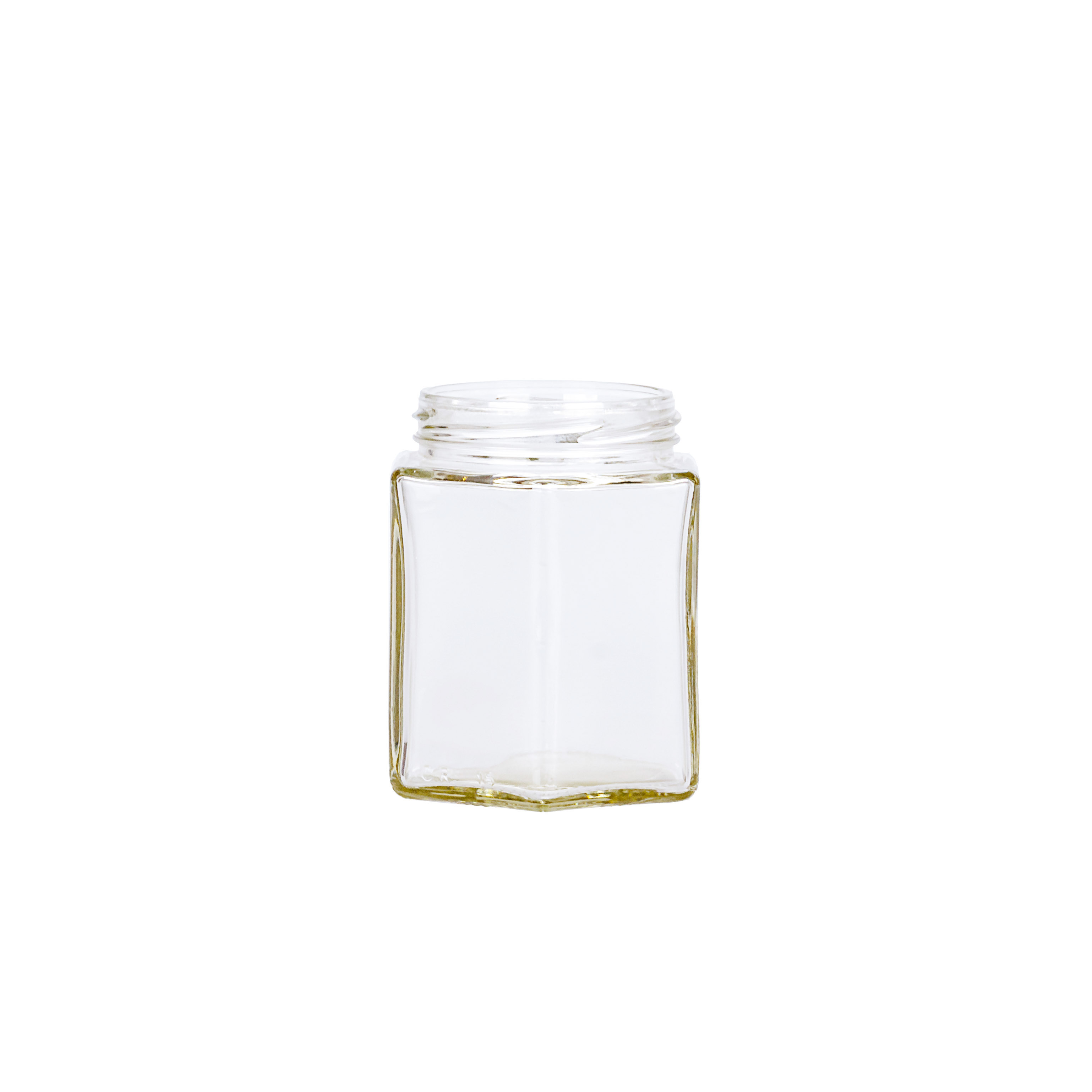 FRASCO VIDRIO CRISTAL.360CC HEXAGONAL (TAPA 70MM) SIN TAPA PACK *20UNID