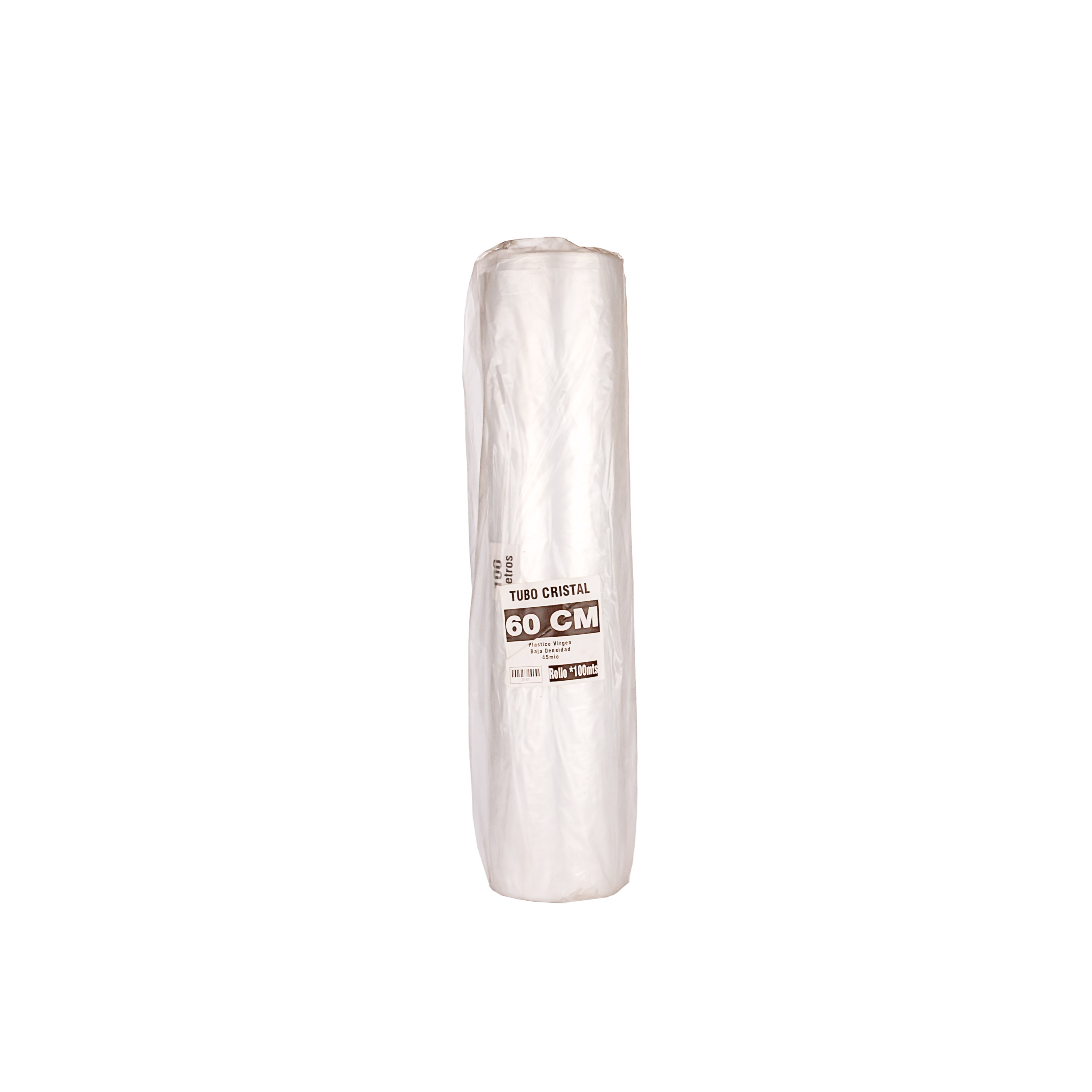 TUBO SIN CORTE mE PE CRISTAL (B/D - 45MIC) .60CM*100MTS *UNID