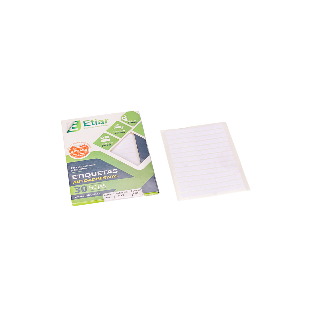 ETIQUETAS EN PLANCHA MINI MODELO Nº11 (15*8MM) *2100UNID