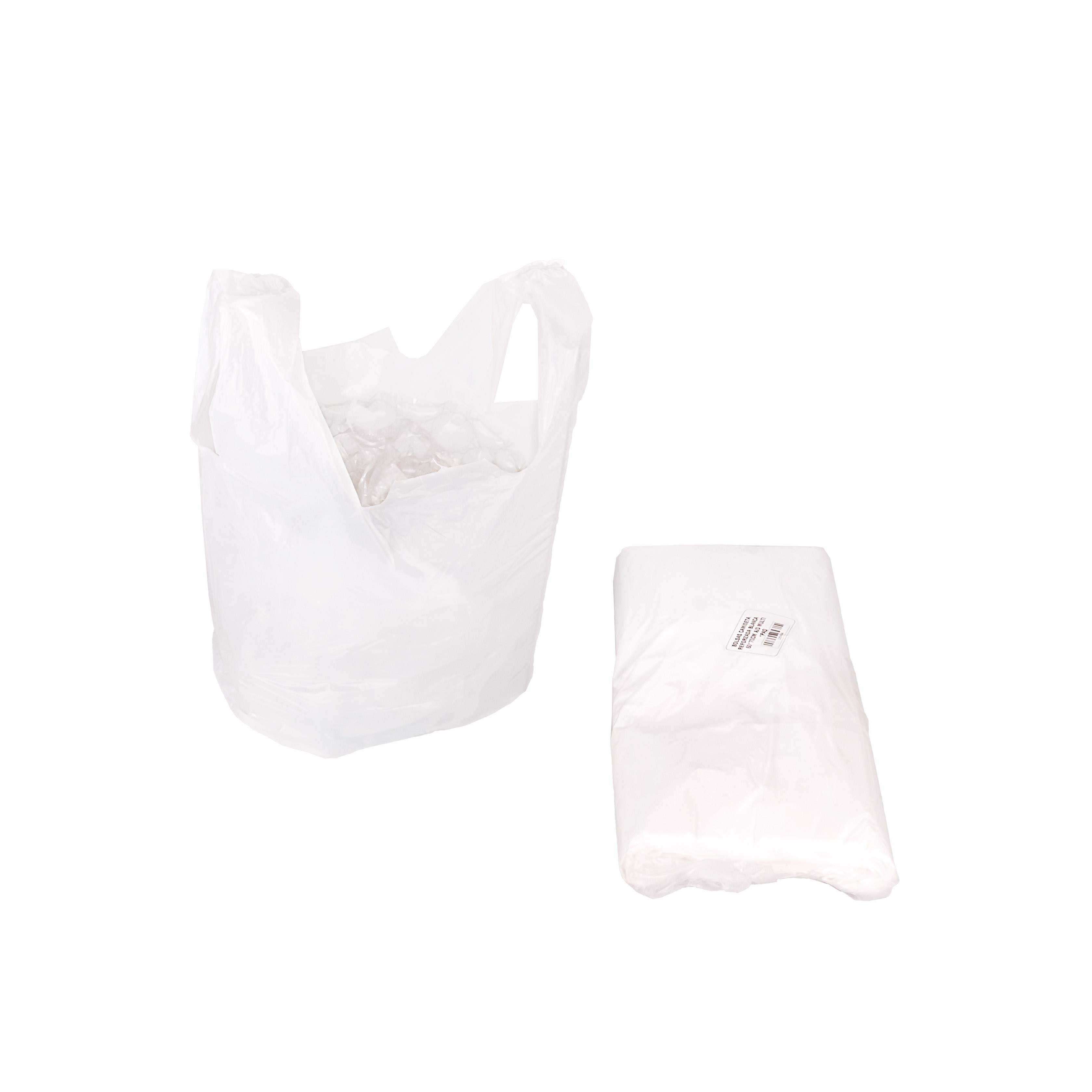 BOLSAS CAMISETA REFORZADA BLANCA 60*70CM A/D MULTI *PAQ