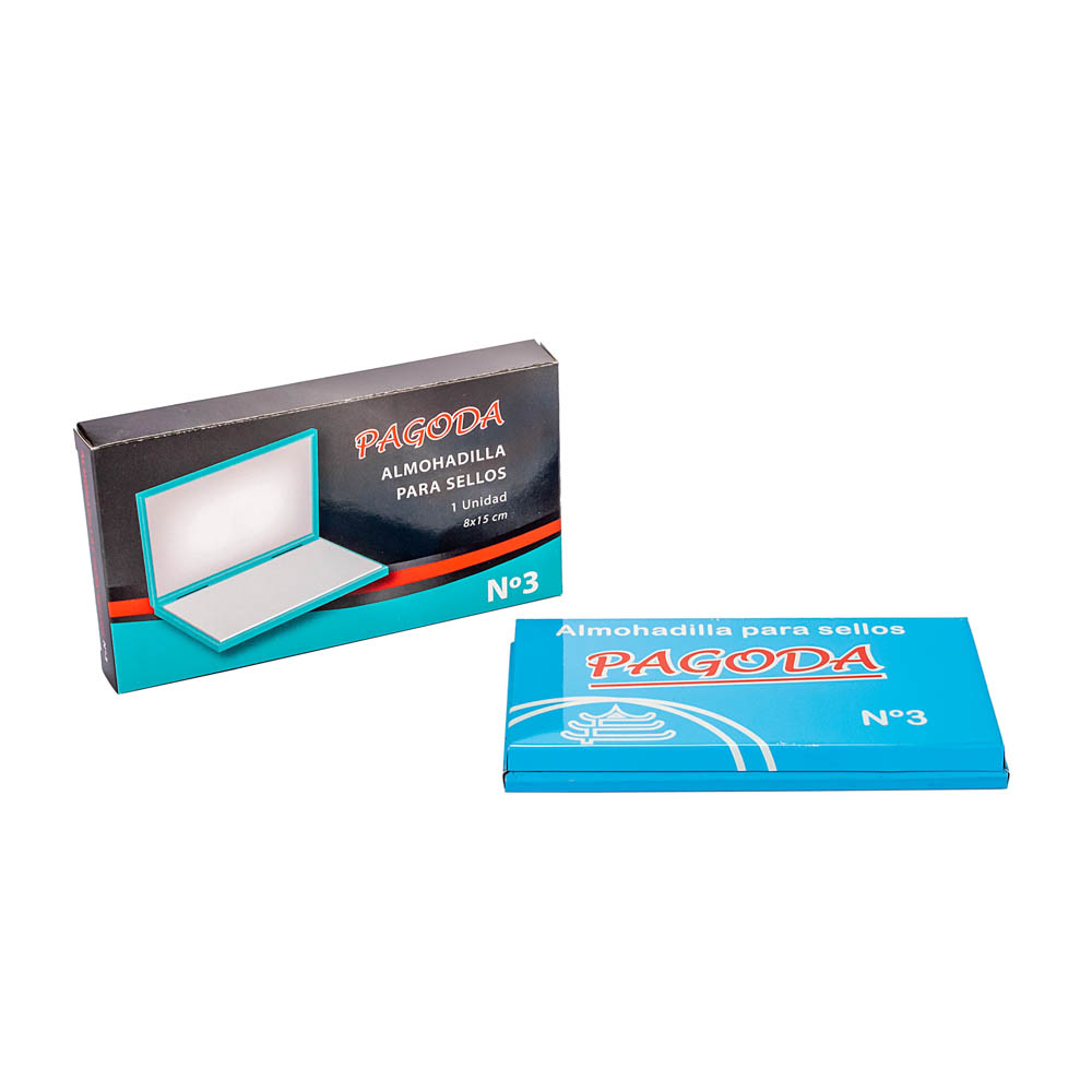 ALMOHADILLA SELLOS Nº3 ESTUCHE METALICO (8*15CM) *UNID