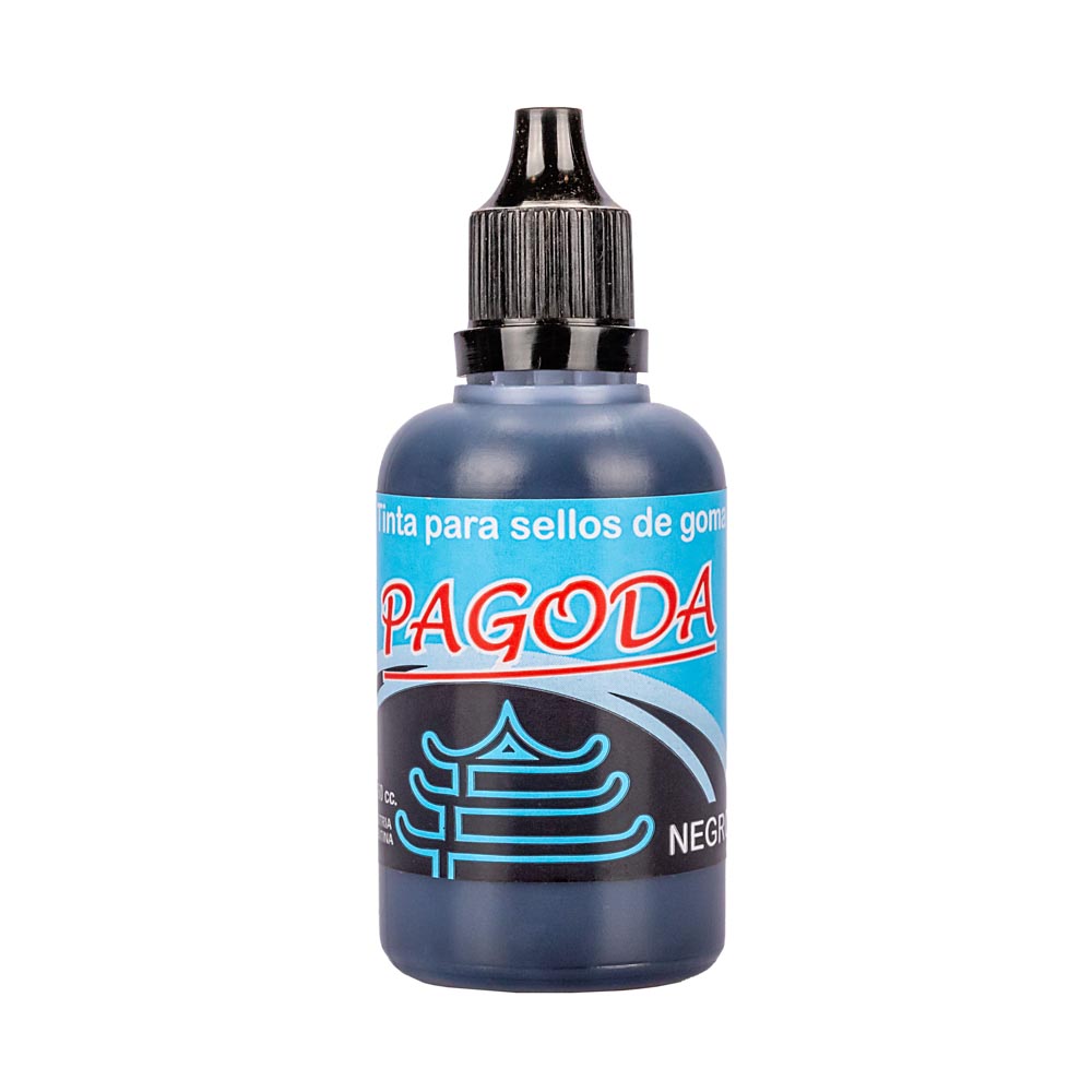 TINTA SELLOS 60CC NEGRO PAGODA *UNID