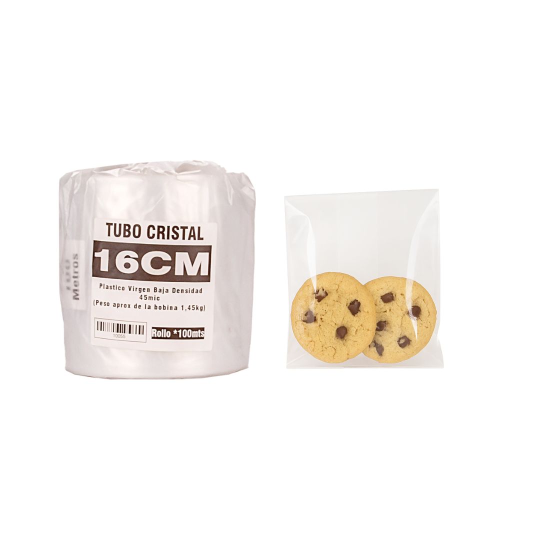 TUBO SIN CORTE mE PE CRISTAL (B/D - 45MIC) .16CM*100MTS *UNID