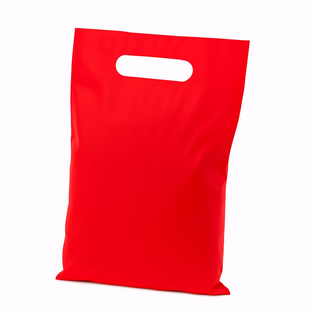 BOLSAS RIÑON LISAS TERLIZZI 35*45CM ROJO REFORZADAS (60MIC) PAQ.*50UNID