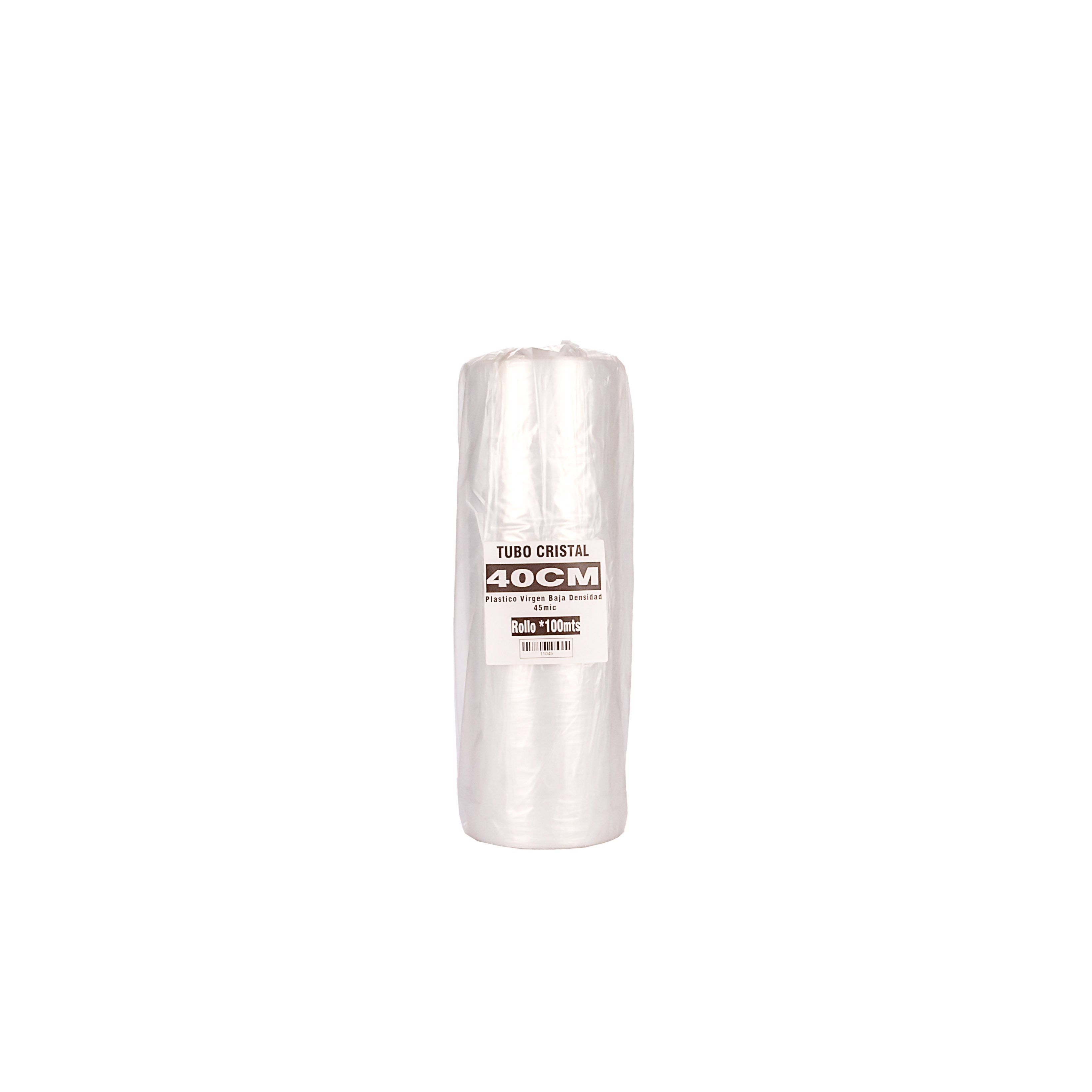 TUBO SIN CORTE mE PE CRISTAL (B/D - 45MIC) .40CM*100MTS *UNID