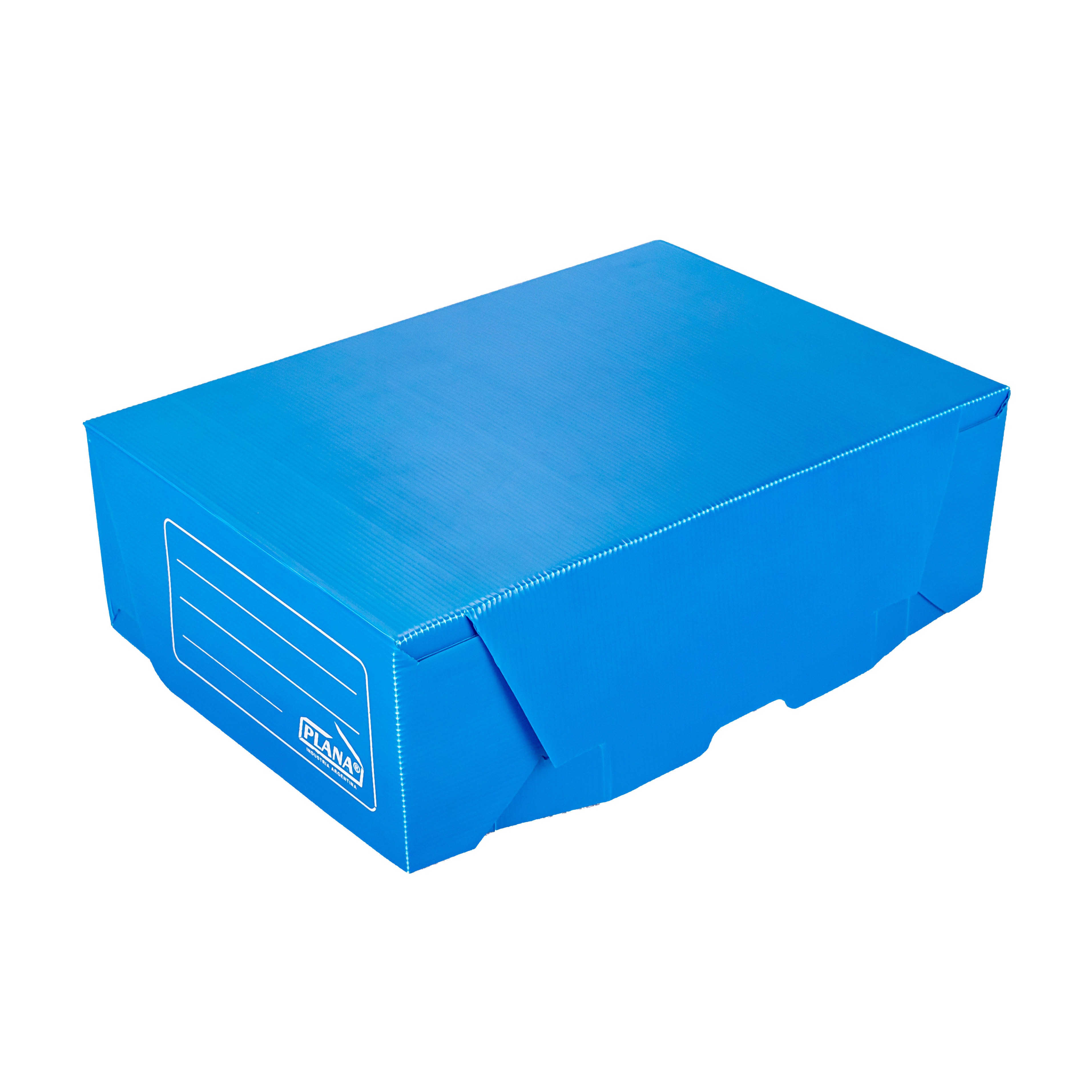 CAJA ARCHIVO PLASTICO TAPA VOLCADA AZUL OFICIO (25*36*12CM) (701) *UNID
