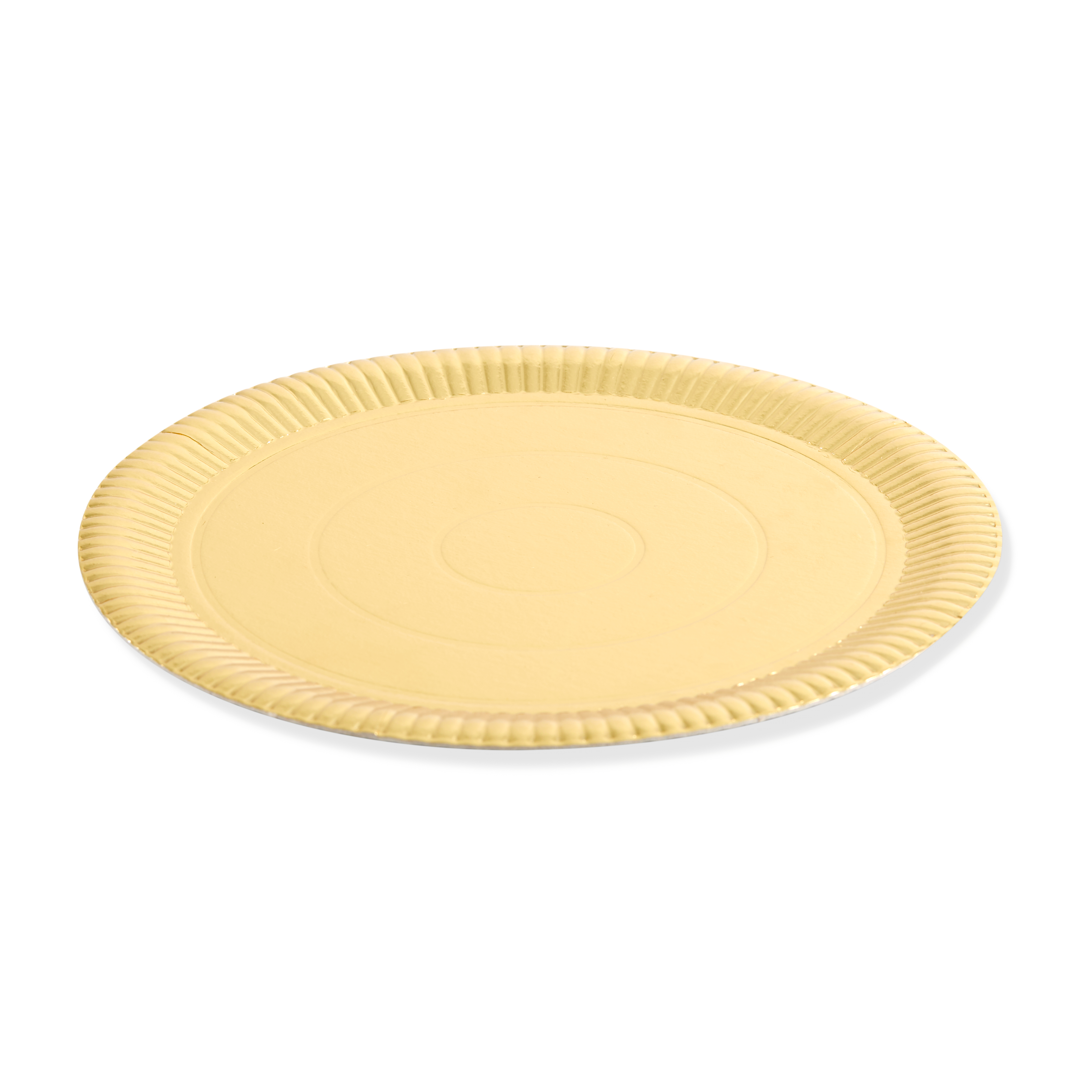 PLATO DORADO CARTON REDONDO 18CM *10UNID