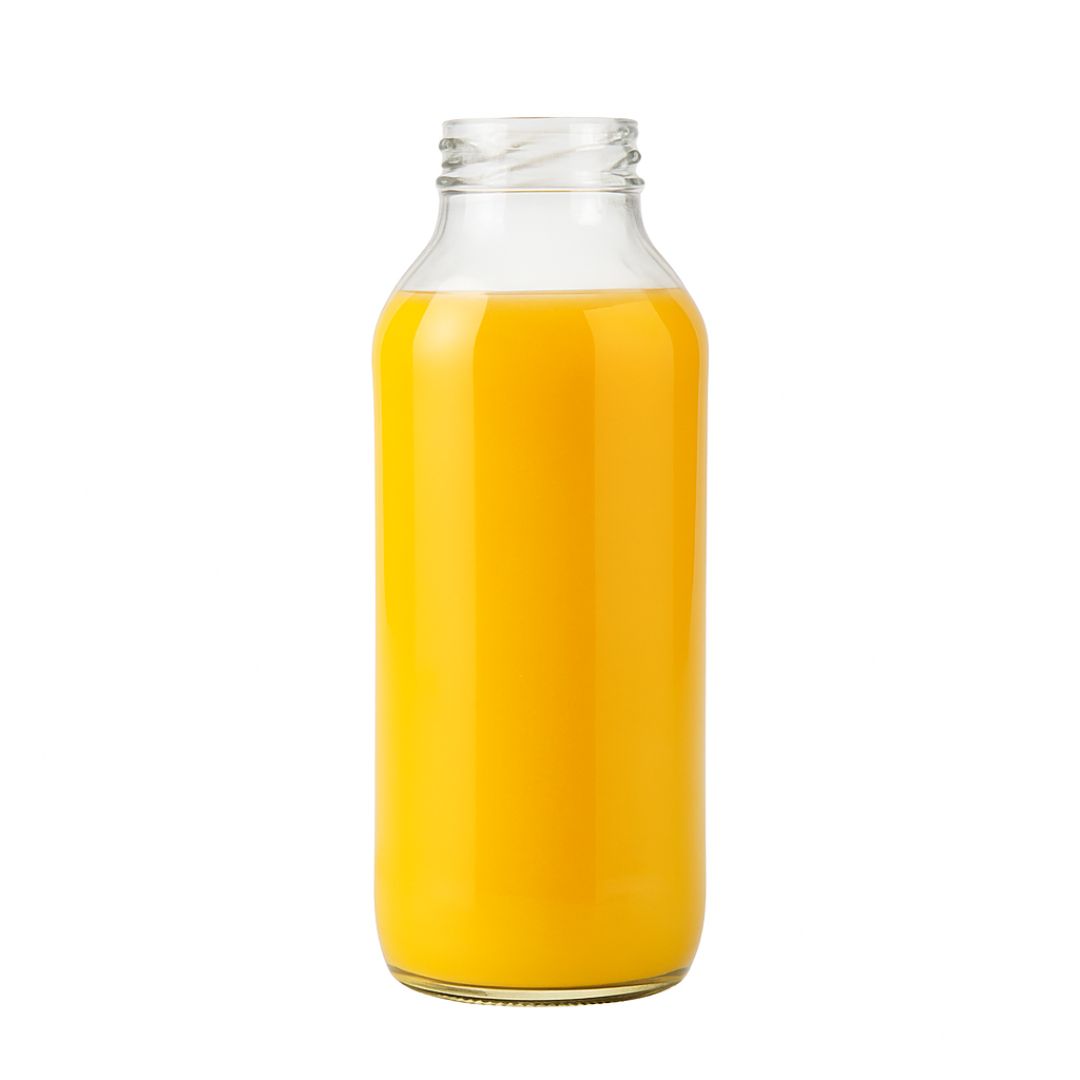 BOTELLA VIDRIO CRISTAL JUGO 330CC BOCA AXIAL (SIN TAPA) PACK *20UNID