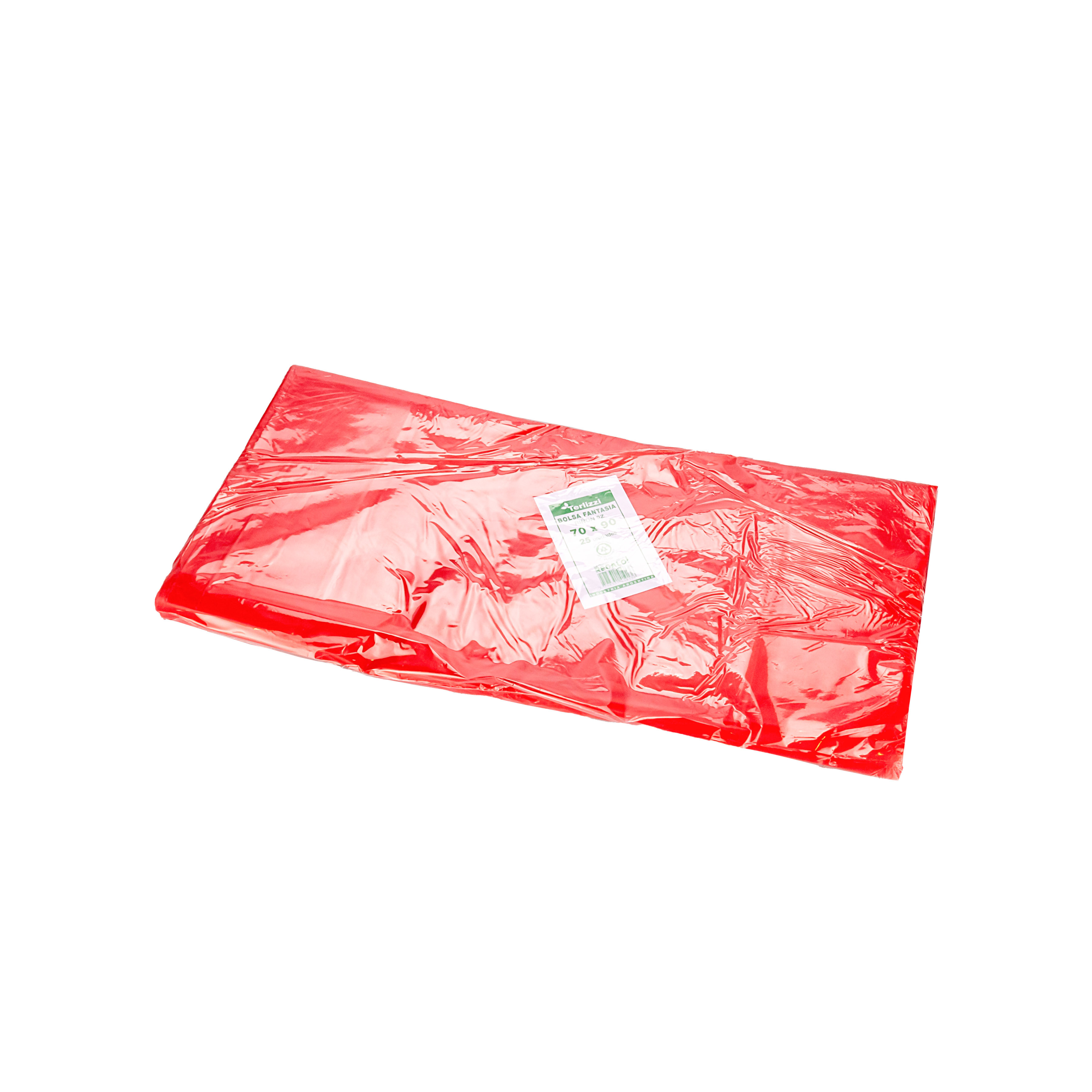 BOLSAS RIÑON LISAS TERLIZZI 70*90CM ROJO REFORZADAS (60MIC) PAQ.*25UNID