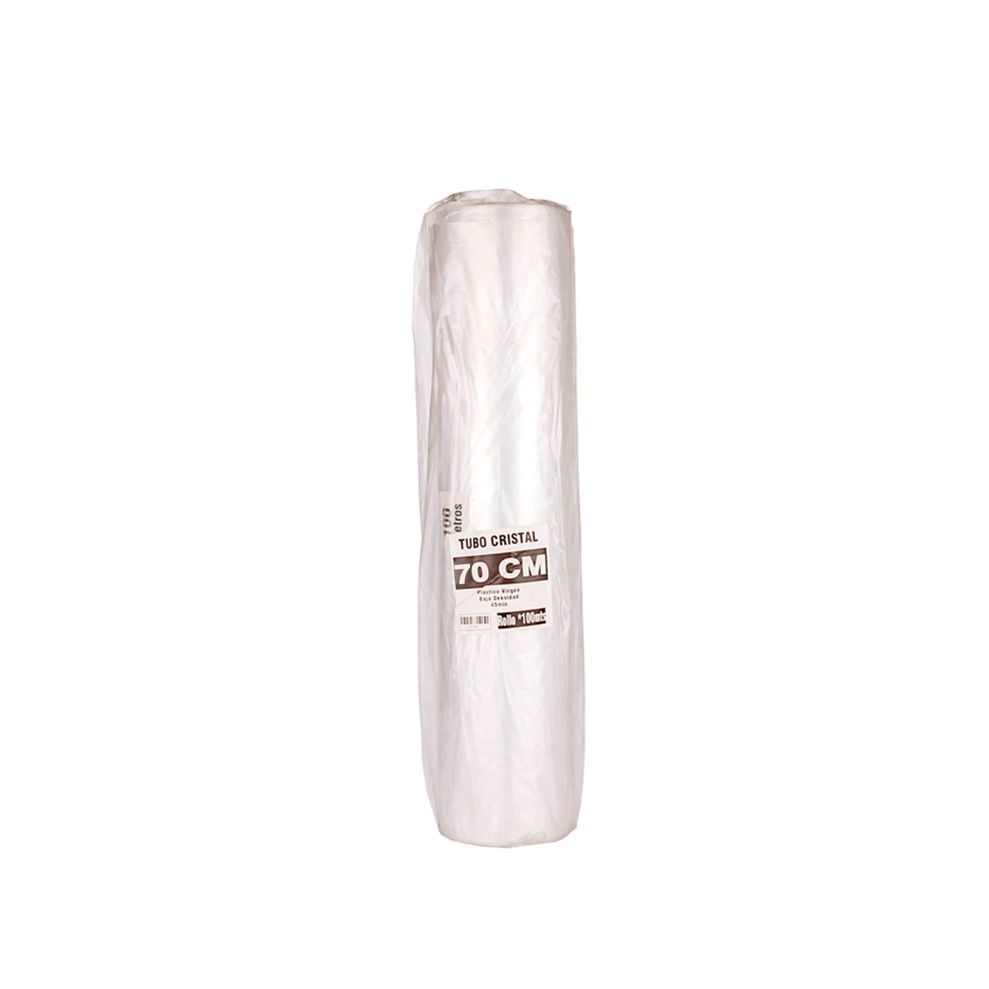 TUBO SIN CORTE mE PE CRISTAL (B/D - 45MIC) .70CM*100MTS *UNID