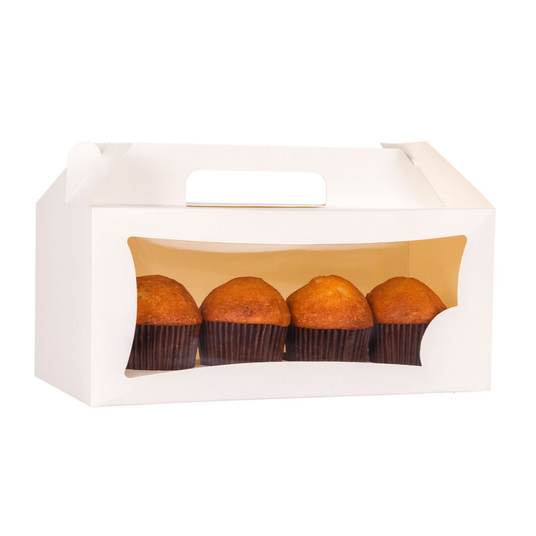 CAJA CARTULINA MEDORO MALETIN BLANCO C/VISOR (25*14*13CM)  (CEMMGV001) *25UNID