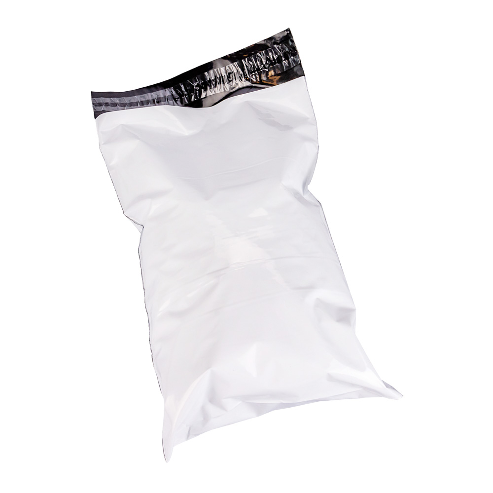 BOLSAS E-COMMERCE TRICAPA 25*35CM BLANCA/NEGRA (60MIC + FAJA SEGURIDAD) *50UNID