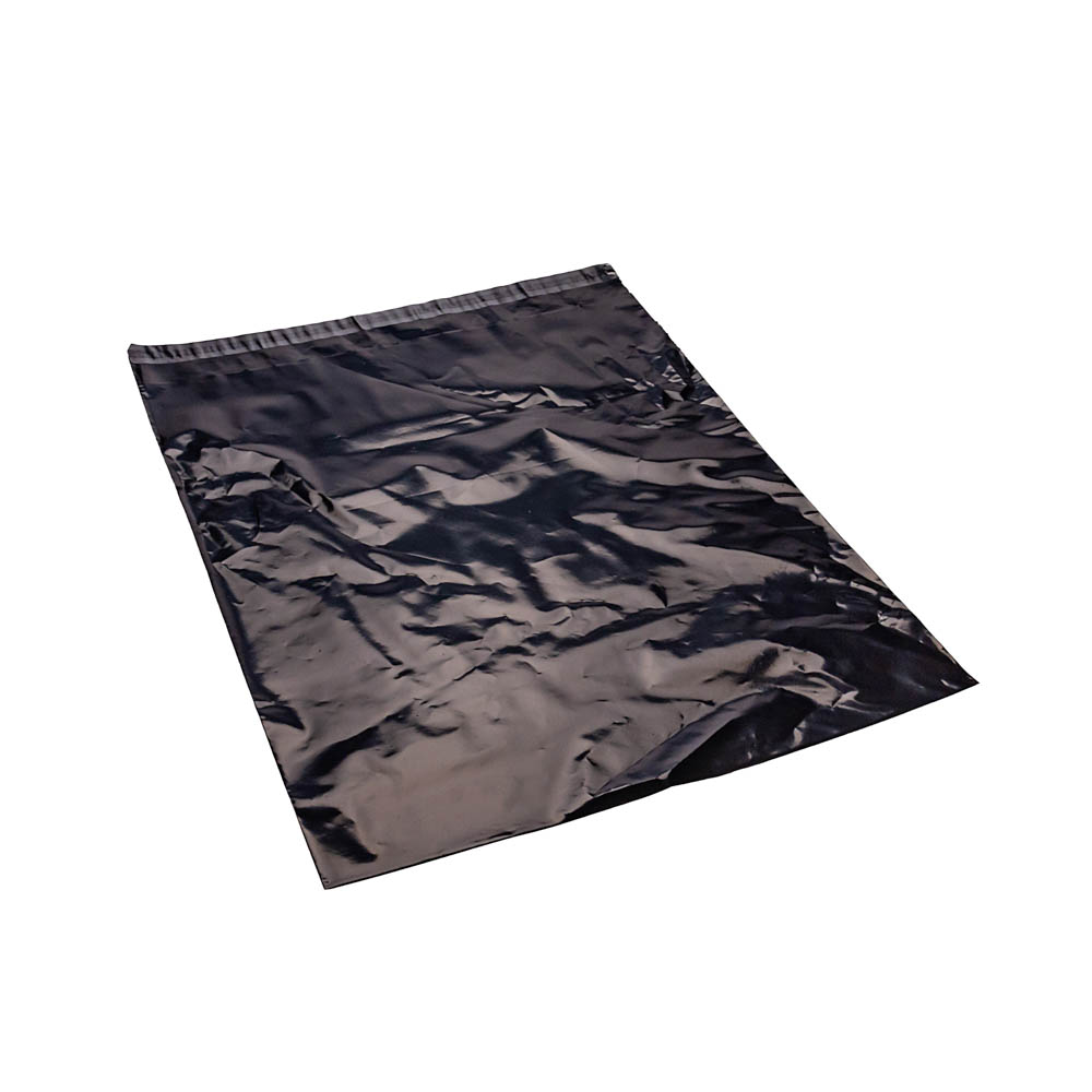 BOLSAS E-COMMERCE ECO 45*55CM NEGRA (60MIC + FAJA SEGURIDAD) *50UNID