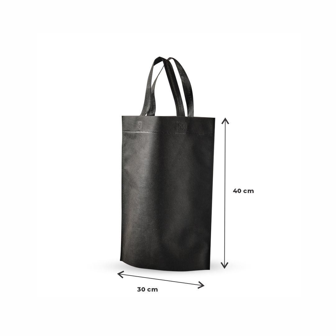 BOLSA FRISELINA LISA CON ASA 30*40CM NEGRA*UNID