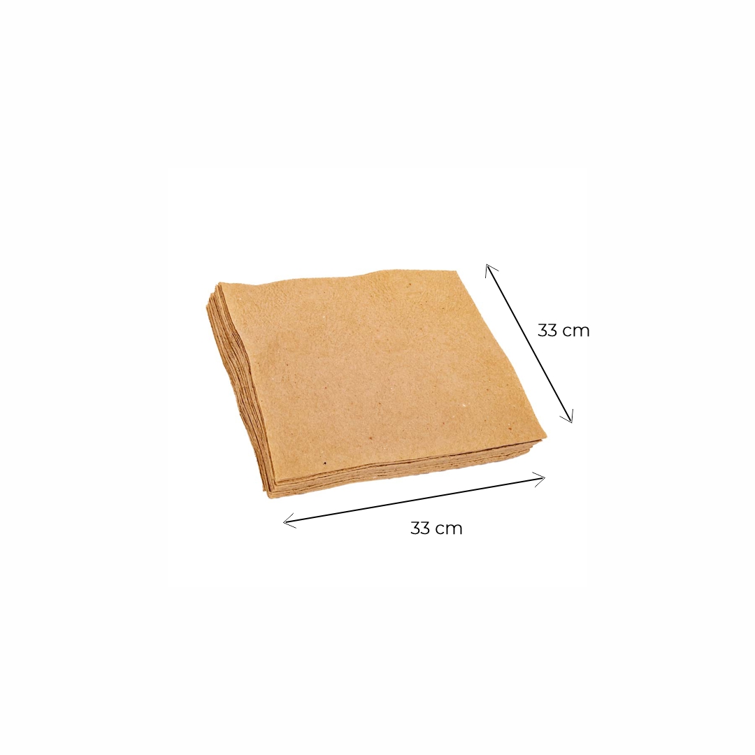 SERVILLETA GASTRONOMICA BEIGE (33*33CM) ECOROYAL ECO (TISSUE) *CAJA *1.10KG