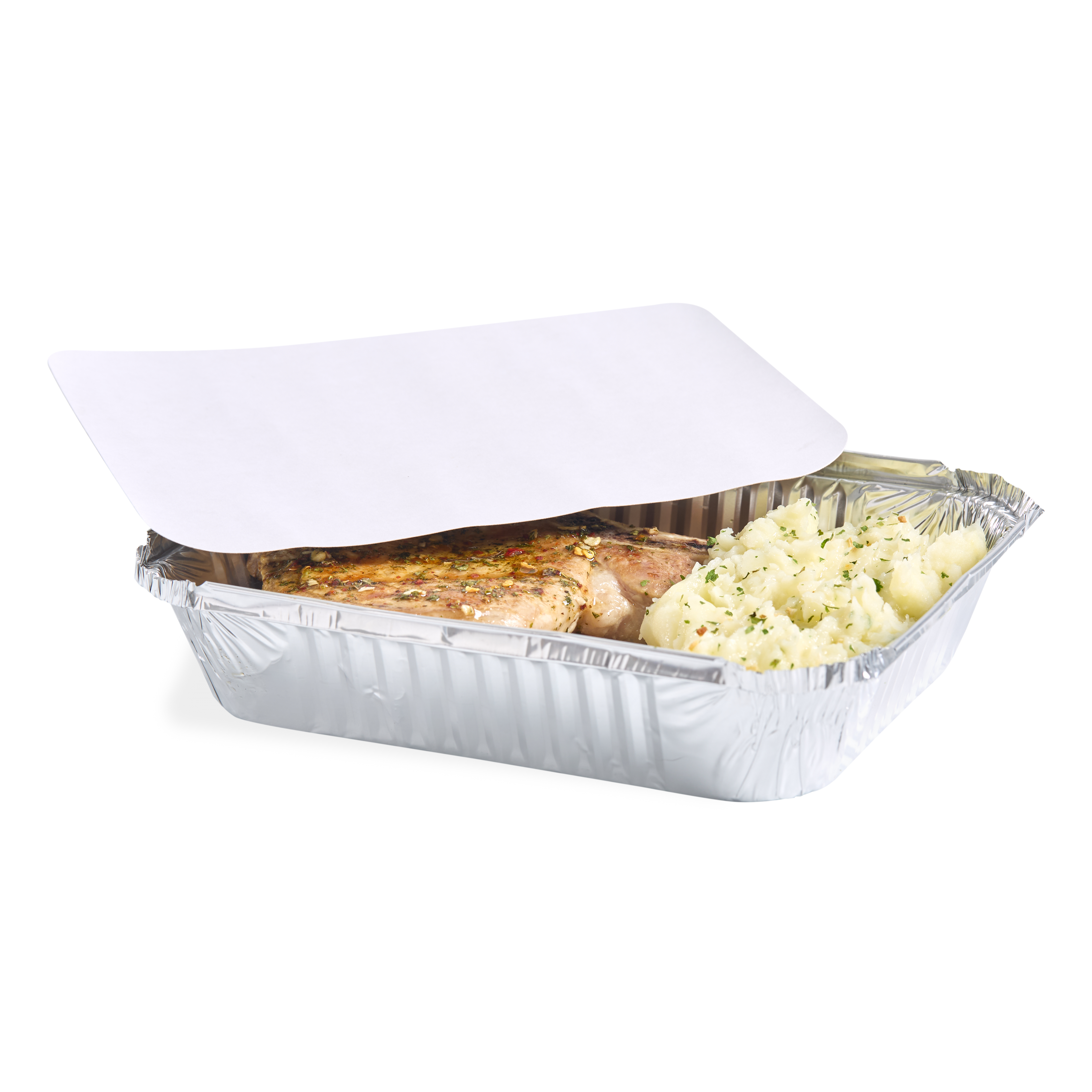 BANDEJA ALUMINIO DARNEL (PACK*10UNID).40OZ C/TAPA (1150ML) (17.6*22.1*4CM) *PACK