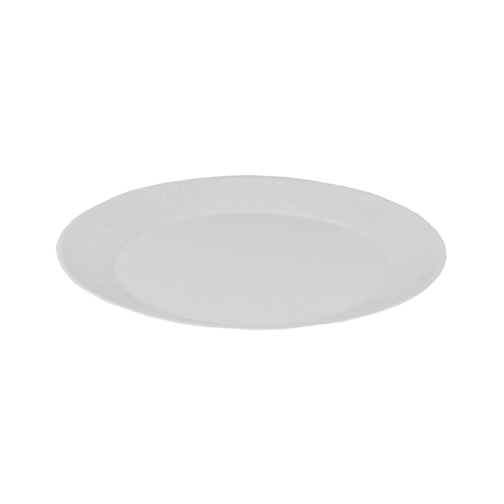 PLATO RIGIDO REDONDO BOYANO 23CM BLANCO *UNID