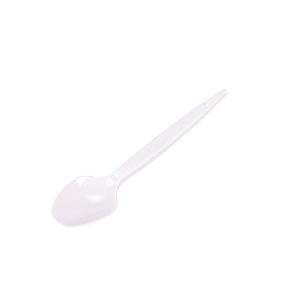 CUCHARA PLASTICA POSTRE BLANCA (KOVALPLAST) CAJA *1000UNID