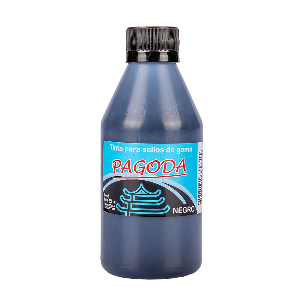 TINTA SELLOS.250CC NEGRO PAGODA *UNID