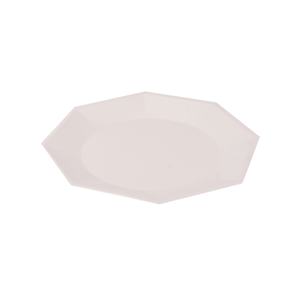 PLATO RIGIDO OCTOGONAL KOVAL 22CM BLANCO *10UNID
