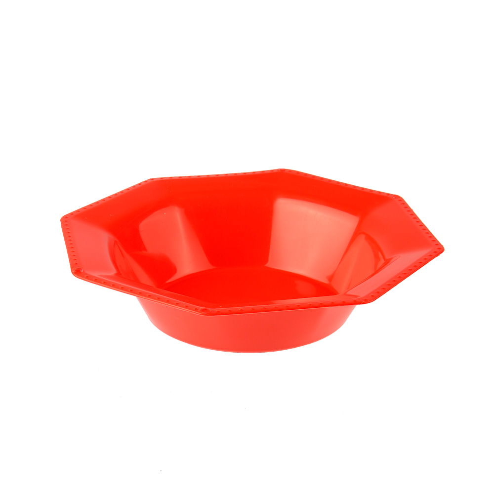 BOWL RIGIDO OCTOGONAL KOVAL 15CM ROJO *10UNID