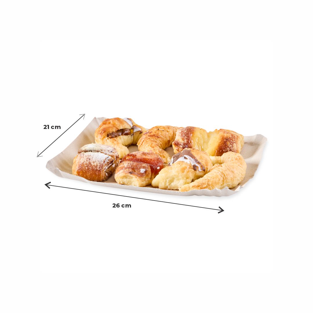 BANDEJA CARTON RECTANGULAR GRIS Nº5 (21*26CM) *100UNID