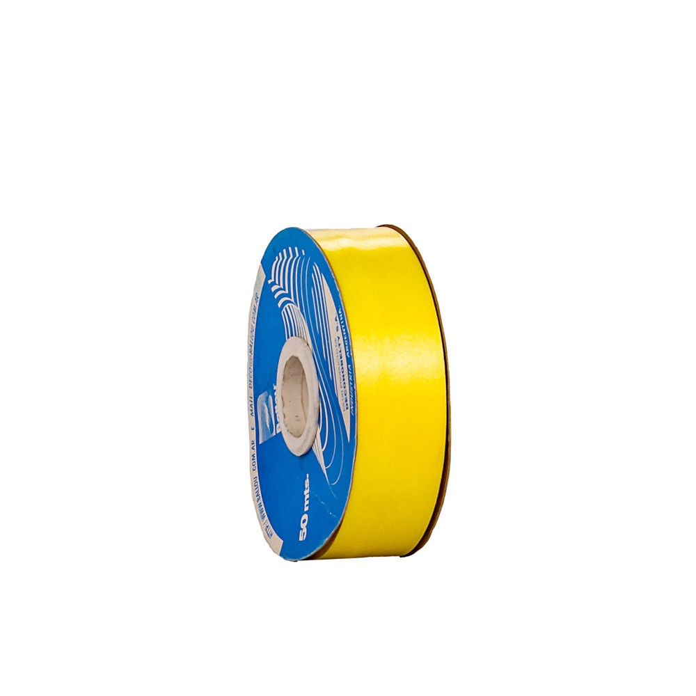 CINTA MOÑOS LISA 20MM ROLLO AMARILLO *50MTS