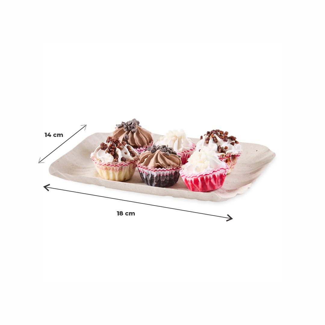 BANDEJA CARTON RECTANGULAR DPM GRIS Nº2 (14*18CM) *100UNID