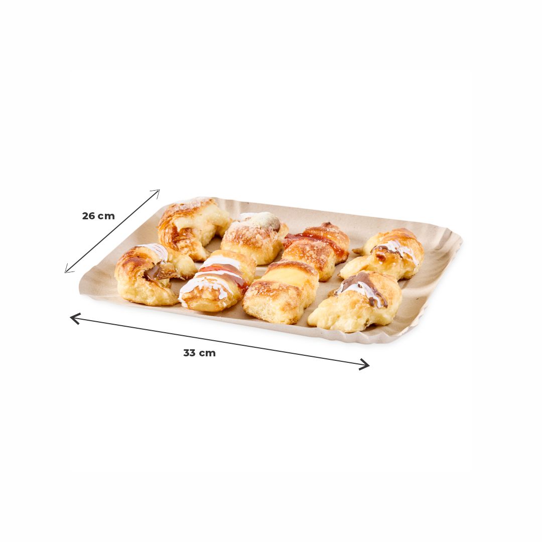 BANDEJA CARTON RECTANGULAR GRIS Nº7 (26*33CM) *100UNID
