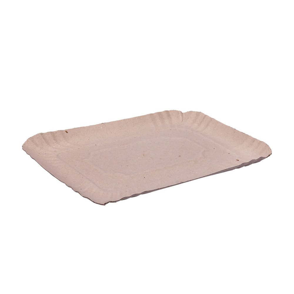 BANDEJA CARTON RECTANGULAR GRIS Nº7 (26*33CM) *100UNID