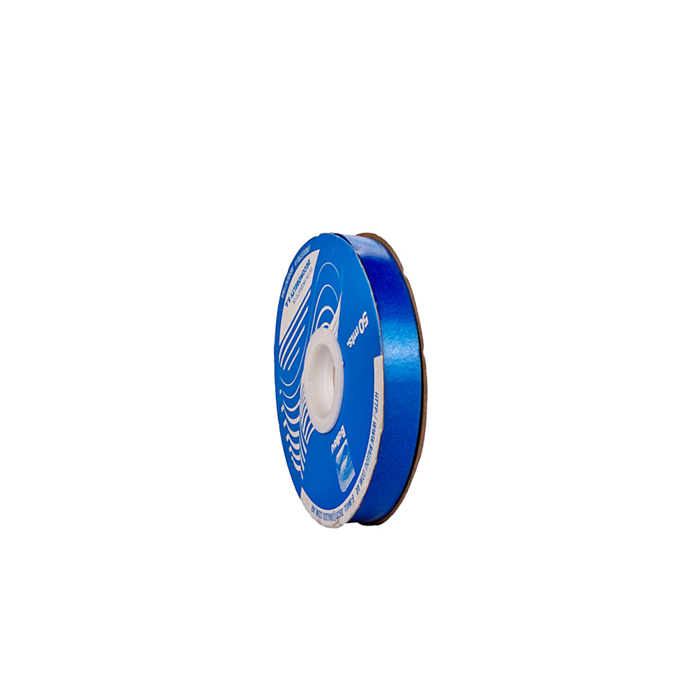 CINTA MOÑOS LISA 12MM ROLLO AZUL *50MTS