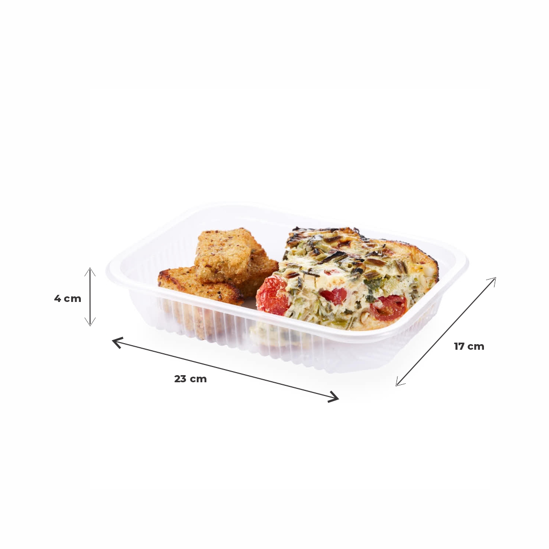 BANDEJA MICRO WORK PP BL Nº105 RECT. (17*23*4CM) *100UNID