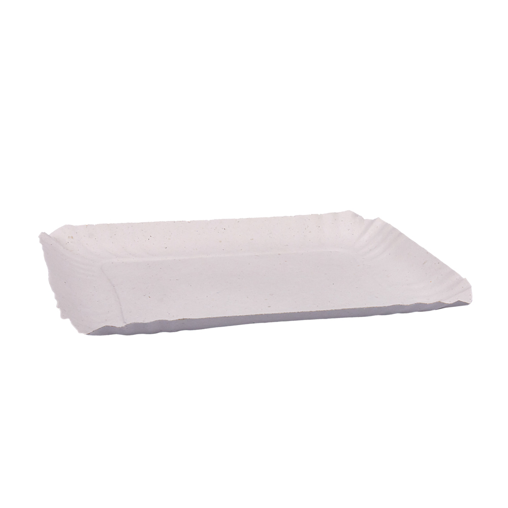 BANDEJA CARTON RECTANGULAR BLANCA LINEA.ROJA Nº6 (23*29CM) *100UNID