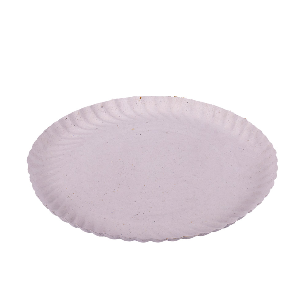 BANDEJA CARTON REDONDA BLANCA LINEA ROJA Nº13.5 (24.5CM) *100UNID