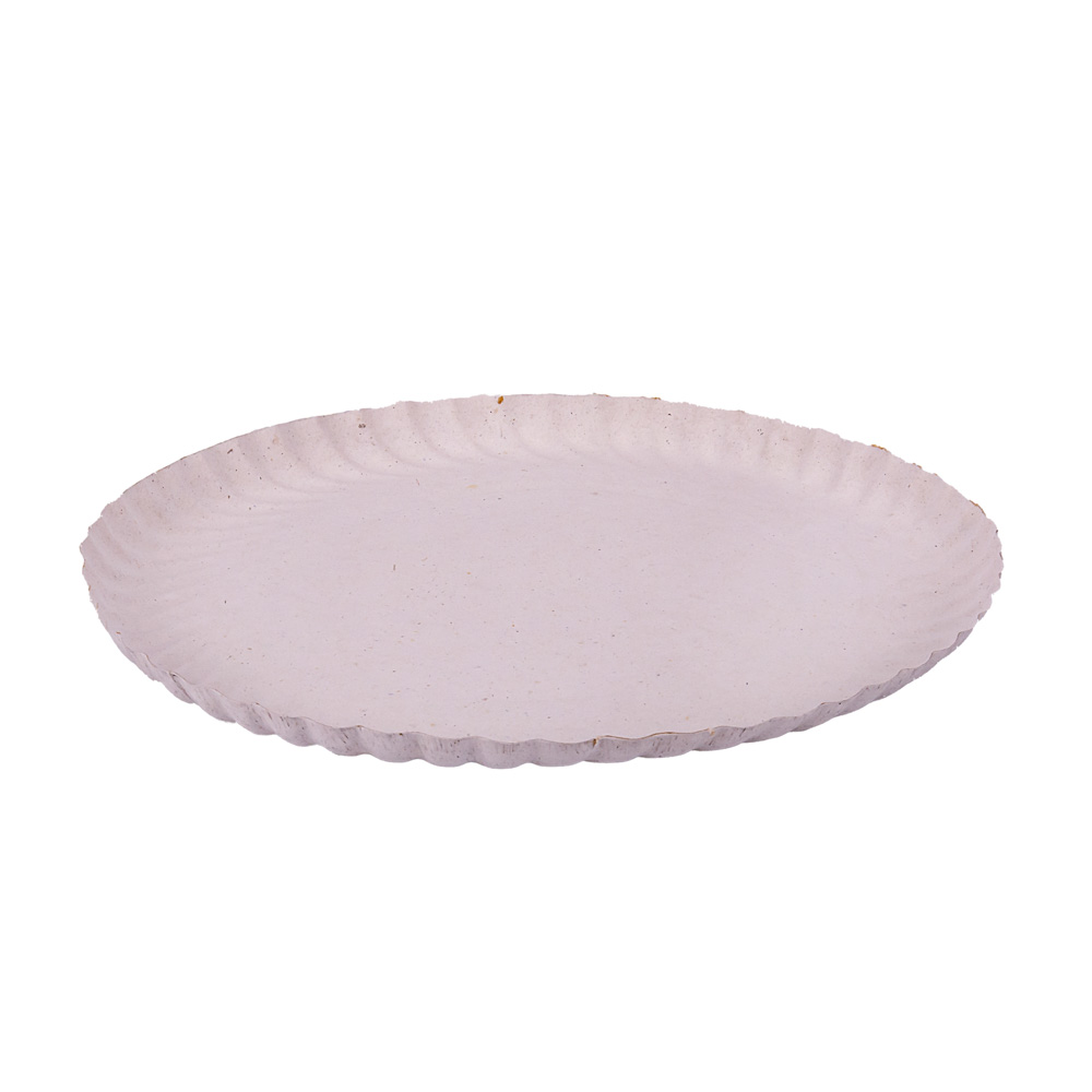 BANDEJA CARTON REDONDA BLANCA LINEA ROJA Nº13.5 (24.5CM) *100UNID