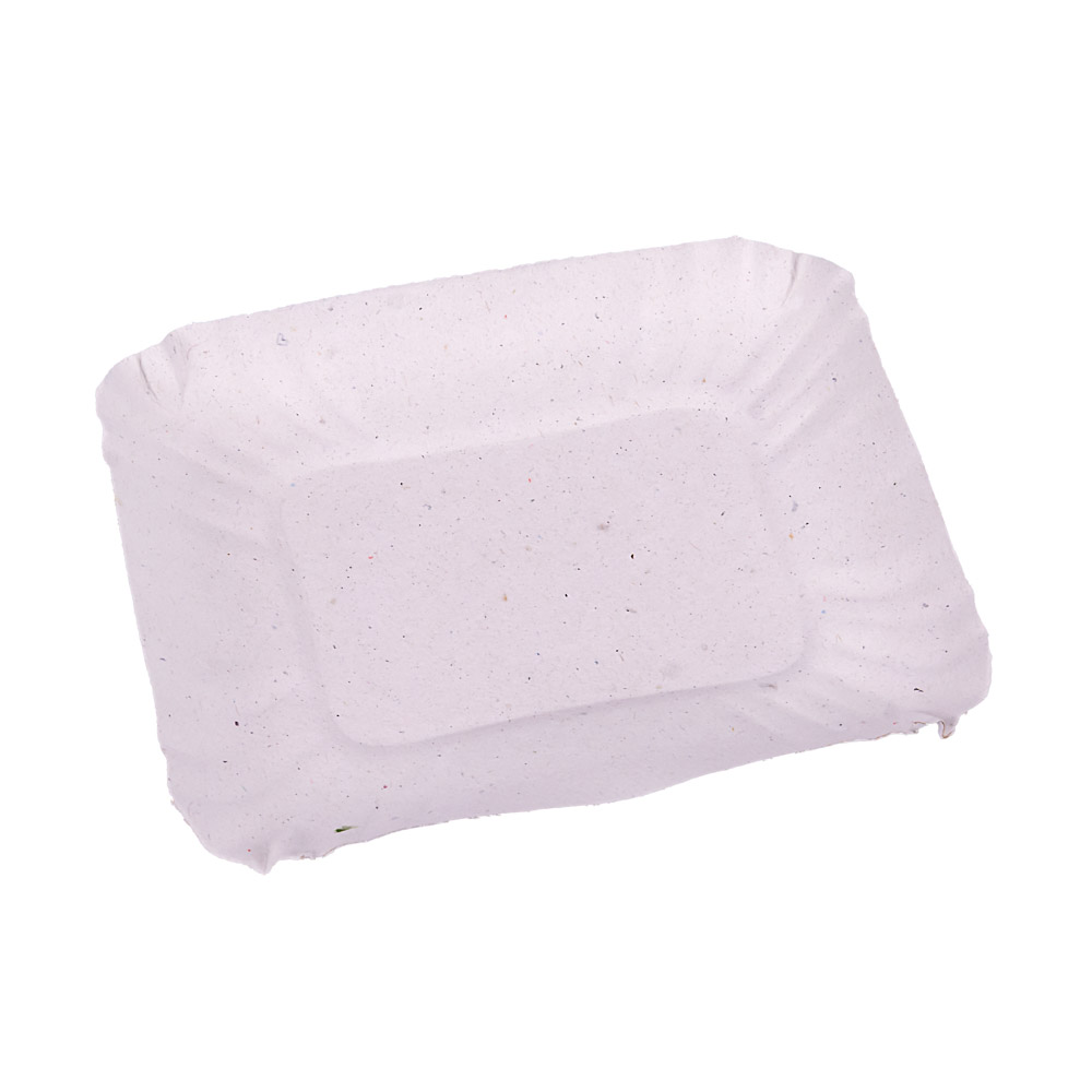 BANDEJA CARTON RECTANGULAR BLANCA Nº1 (14*16CM) *100UNID