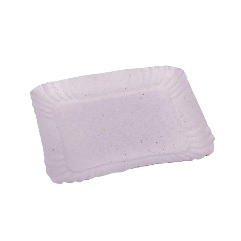 BANDEJA CARTON RECTANGULAR BLANCA Nº5 (21*26CM) *100UNID