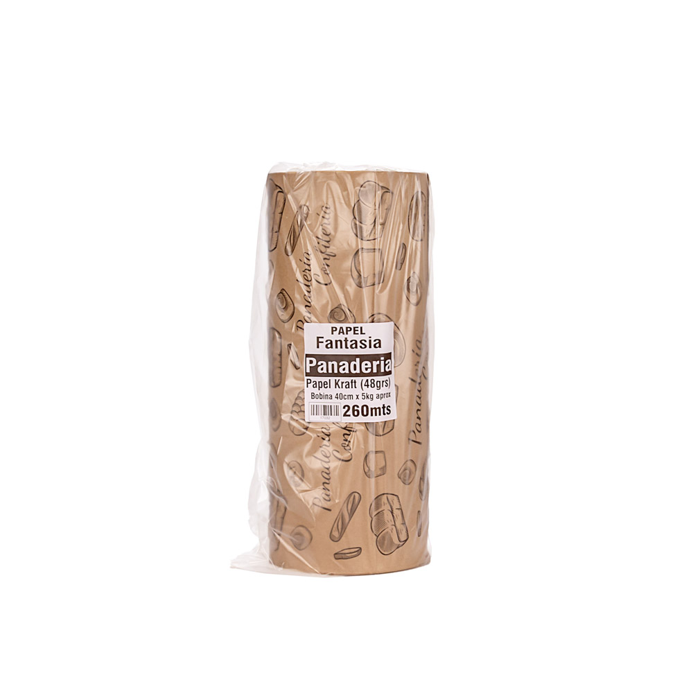 PAPEL FANTASIA mE 40CM PANADERIA (KRAFT - 50GRS - 260MTS) BOBINA *5KG
