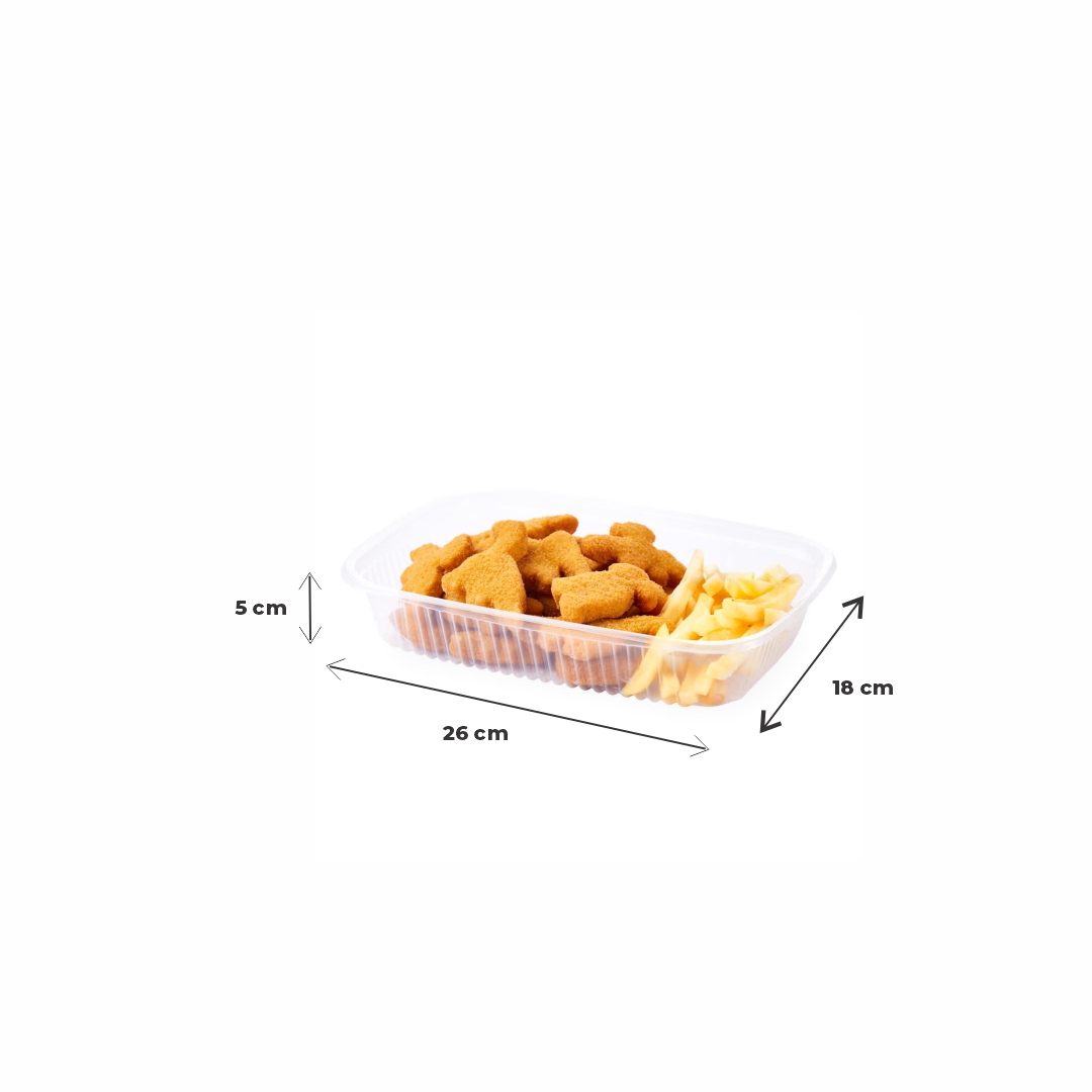 BANDEJA MICRO ENVASES AZULES Nº107 (18*26*5CM) *100UNID