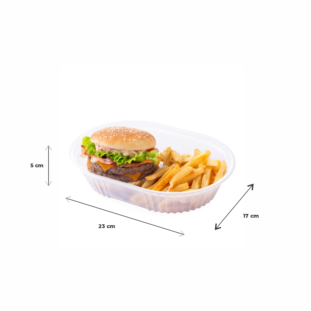 BANDEJA MICRO COTNYL.PE Nº105 OVAL (17*23*5CM).(PE105OV) *100UNID