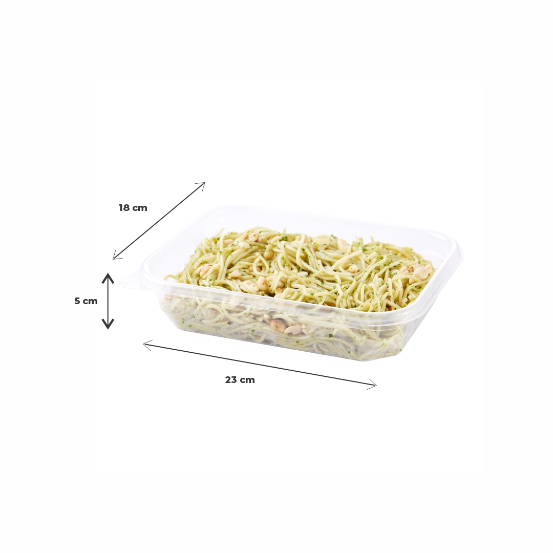 BANDEJA MICRO COTNYL.REUTILIZABLE Nº105 CON TAPA (18*23*5CM) *25UNID