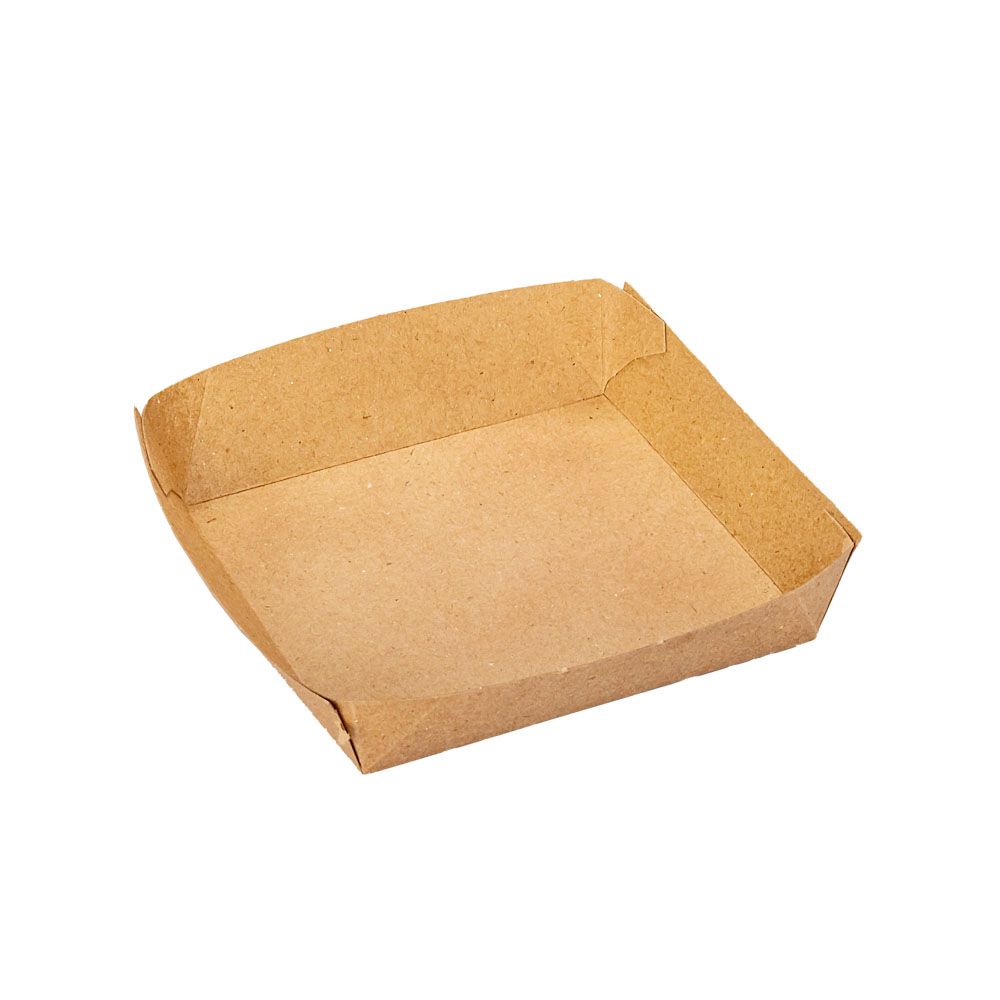 CAJA DELIVERY BIOHZ CARTON BANDEJA MEDIANA FOOD TRUCK (11.5*11.5*3.5CM) *250UNID