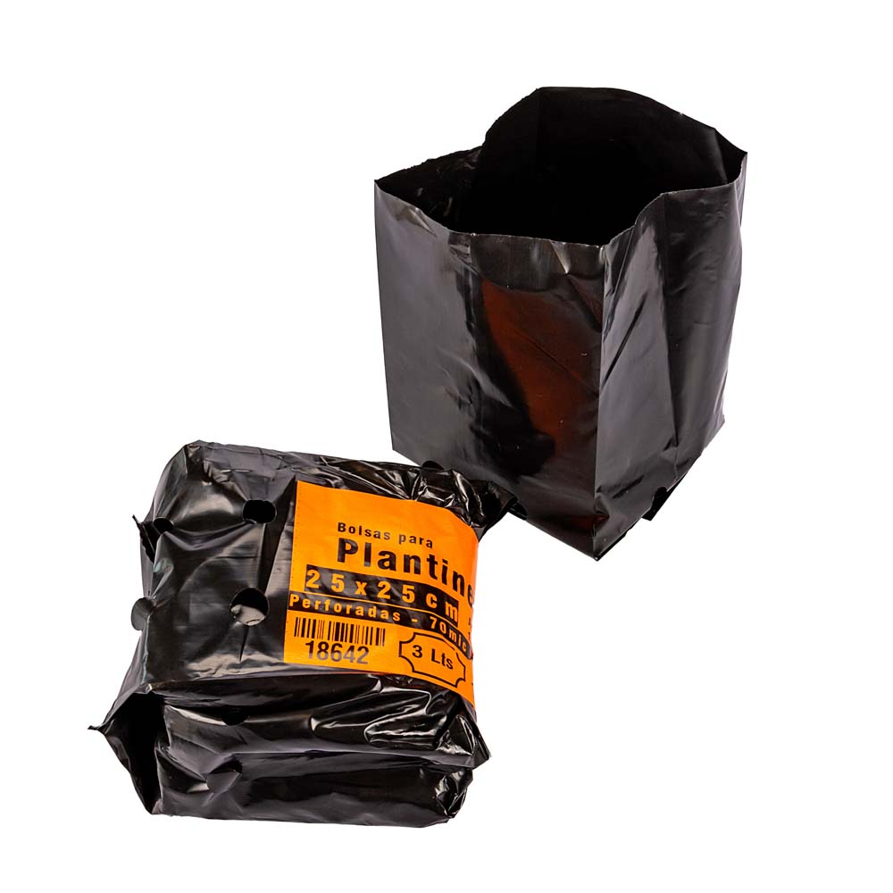 BOLSAS PLANTIN mE (BD - 70MIC - C/PERF - ARMADA 18X13X13) .3 LTS 25X25CM *100UNID