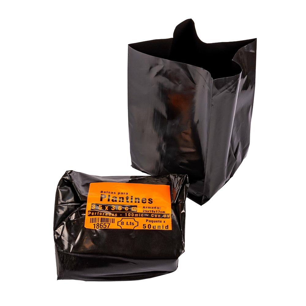 BOLSAS PLANTIN mE (BD - 90MIC - C/PERF - ARMADA 25X19X17) .8 LTS 35X36CM *50UNID