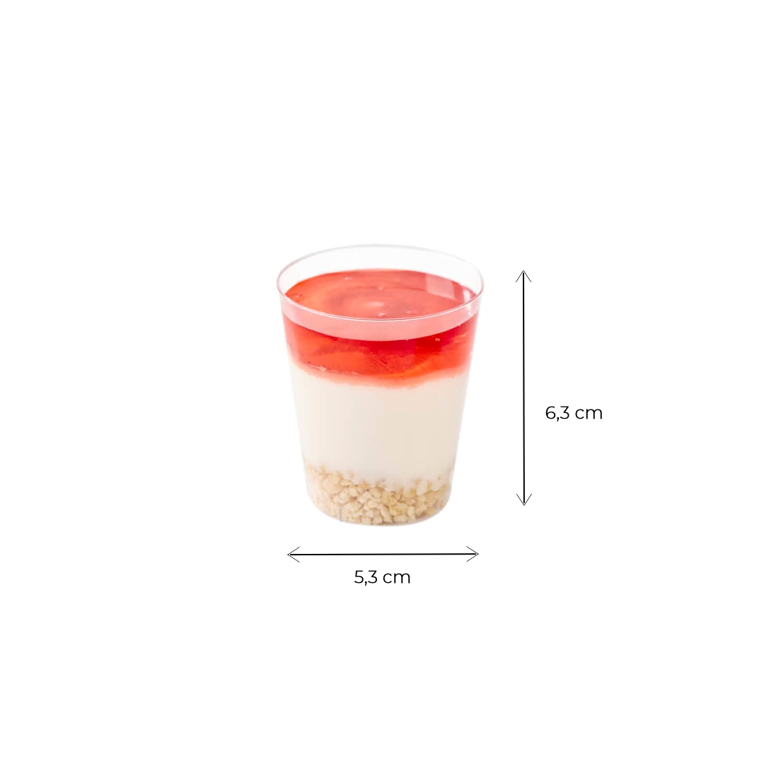 VASOS MURANO PLASTICO CRISTAL 3OZ PAQ.*12UNID