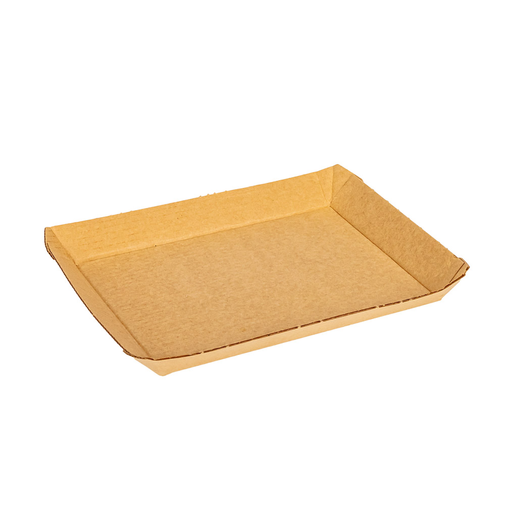 BANDEJA CARTON RECTANGULAR MICROCORRUGADA Nº2 (14*17*1.5CM) *100UNID