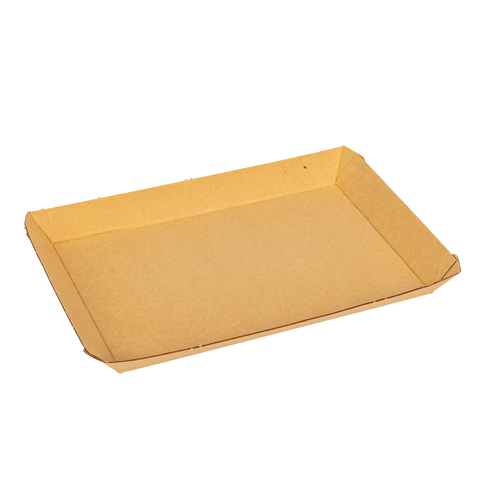 BANDEJA CARTON RECTANGULAR MICROCORRUGADA Nº5 (20*27*2.3CM) *100UNID
