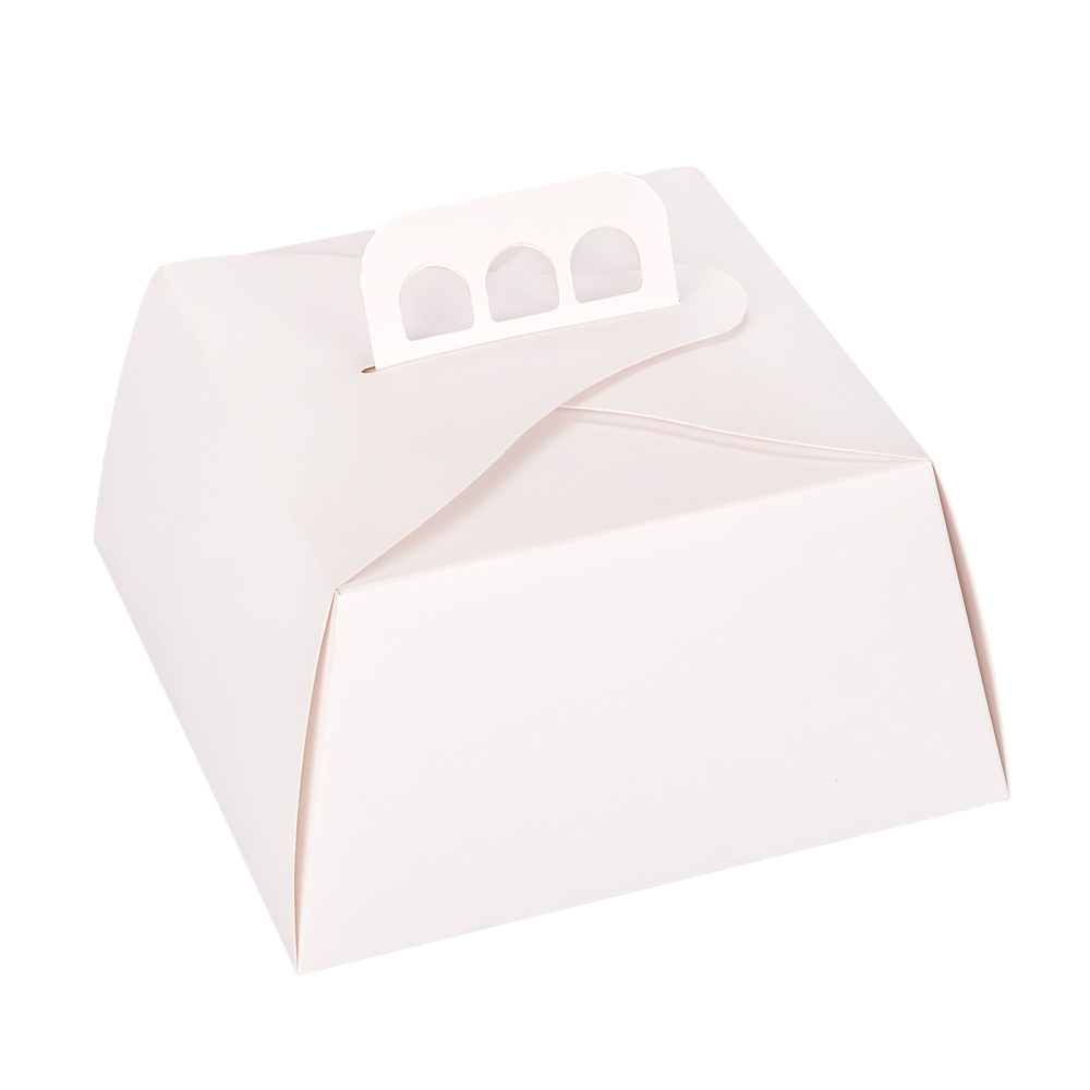 ESTUCHE TORTA CARTULINA BLANCA (21*21*11CM) MEDORO *25UNID